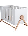 Micuna Beech Wood Big Swing Cot, White - Convertible into Sofa! Cots and Cotbeds