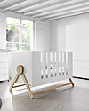 Micuna Beech Wood Big Swing Cot, White - Convertible into Sofa! Cots and Cotbeds