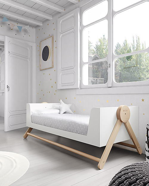 Micuna Beech Wood Big Swing Cot, White - Convertible into Sofa! Cots and Cotbeds