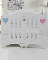 Micuna Beech Wood Cot Wonderful, White/Blue - Can be turned into a twin cot! Cribs & Moses Baskets