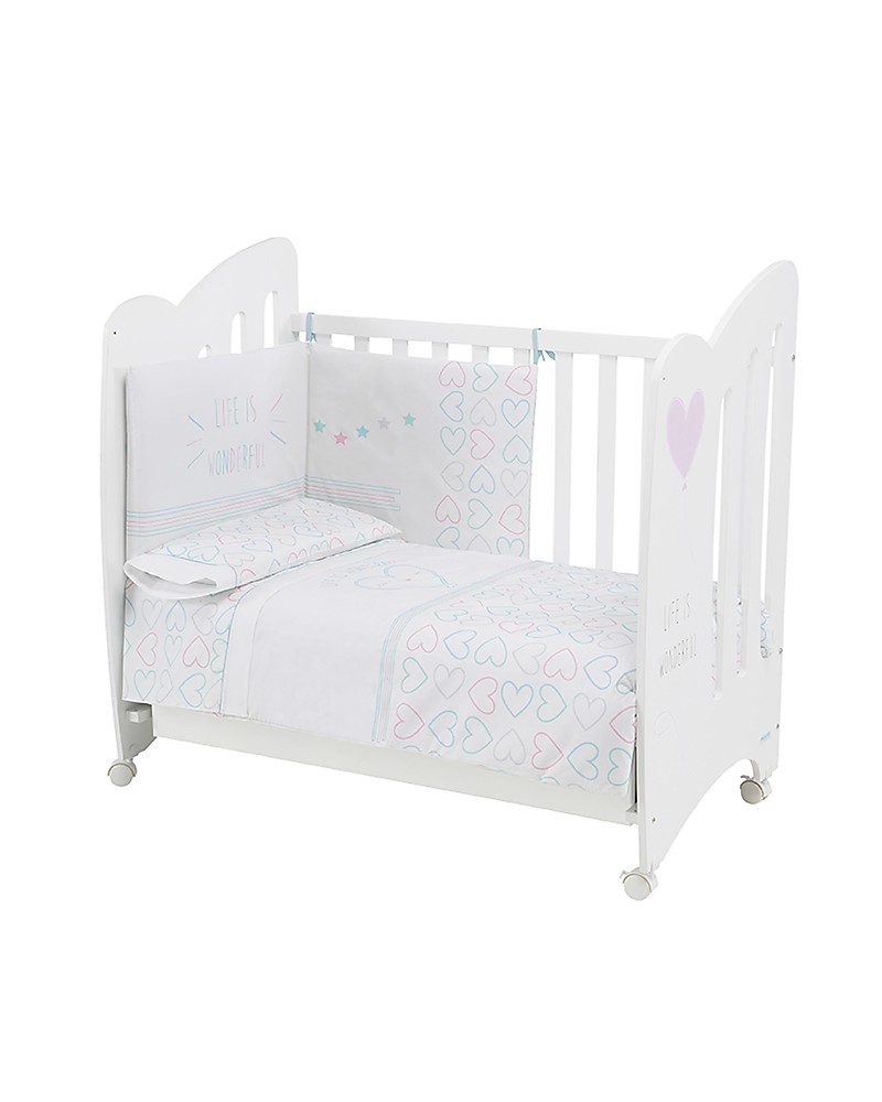 Micuna Beech Wood Cot Wonderful White Pink Can Be Turned Into A