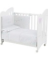 Micuna Beech Wood Cot Wonderful, White/Pink - Can be turned into a twin cot! Cribs & Moses Baskets
