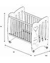 Micuna Beech Wood Cot Wonderful, White/Pink - Can be turned into a twin cot! Cribs & Moses Baskets