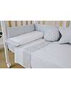 Micuna Duvet and Bumper Kit for Cot 120x60 - Galaxy Grey - 100% Cotton Bed Sheets and Pillow Cases