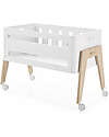Micuna Mini Co-Sleeping Bed - Lulú - White and Wood - with 8 Different Features! Next To Me Cribs