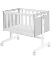 Micuna Mini-Cradle and Next to Me You&Me, Grey - It becomes Desk or Sofa Next To Me Cribs