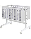 Micuna Mini-Cradle and Next to Me You&Me, Grey - It becomes Desk or Sofa Next To Me Cribs
