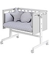 Micuna Mini-Cradle and Next to Me You&Me, Grey - It becomes Desk or Sofa Next To Me Cribs