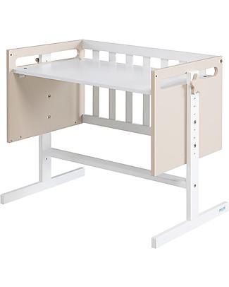 Micuna Mini-Cradle and Next to Me You&Me, Waterwood - It becomes Desk or Sofa Co-Sleeping Cribs