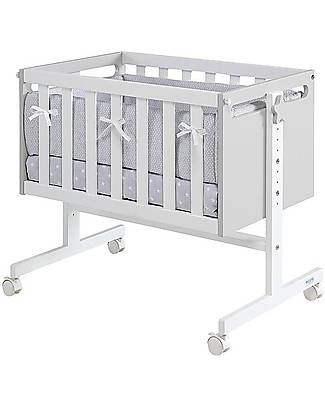 Micuna OUTLET - Mini-Cradle and Next to Me You&Me, Grey - It becomes Desk or Sofa - Showroom Sample Next To Me Cribs