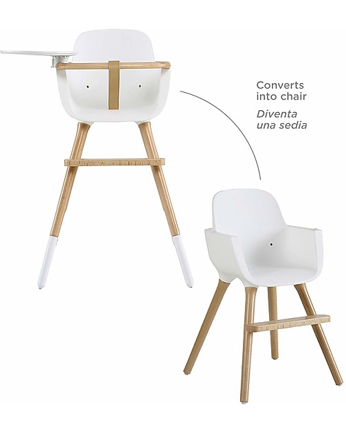 Micuna Ovo One Evoloutive High Chair, White Security Belts - From 6 months to 6 years! High Chairs