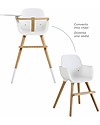 Micuna Ovo One Evoloutive High Chair, White Security Belts - From 6 months to 6 years! High Chairs