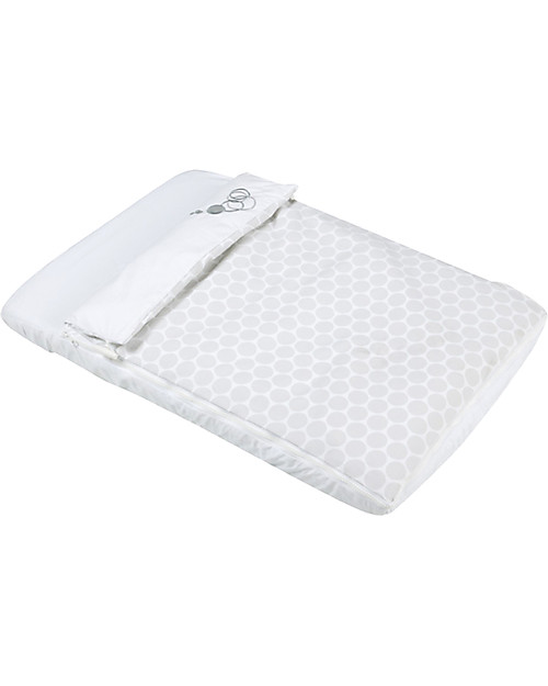Micuna Textiles for Cododo Cot - Grey Polka Dots - With bumper and bed sheets - 80 x 50 cm Cradle Bed Linen