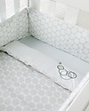 Micuna Textiles for Cododo Cot - Grey Polka Dots - With bumper and bed sheets - 80 x 50 cm Cradle Bed Linen