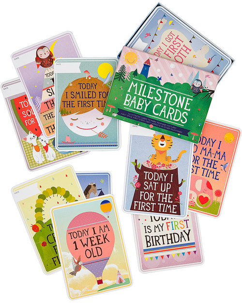 Milestone Baby Cards Milestone Baby Cards - ENGLISH TEXT -  Ideal gift for New Baby! Baby's First Albums