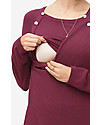 Milker Lis, Maternity and Nursing Dress, Burgundy - Wool Blend Dresses_