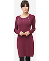 Milker Lis, Maternity and Nursing Dress, Burgundy - Wool Blend Dresses_
