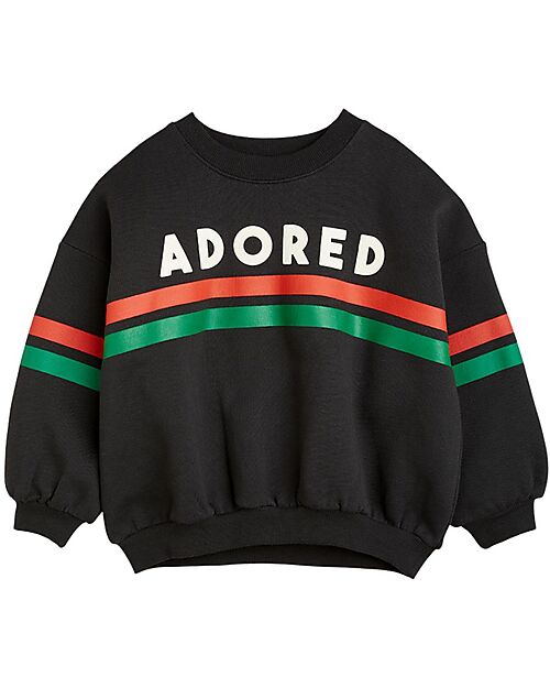 Mini Rodini Adored Sweatshirt Black 100% Organic Cotton GOTS