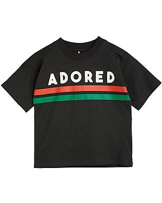 Mini Rodini Adored T-shirt - Black - 100% Organic Cotton GOTS T-shirts