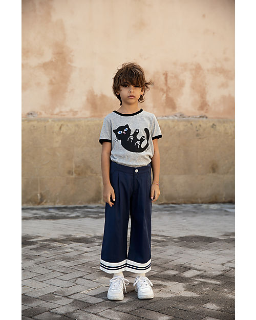 Mini Rodini Baby cat T-Shirt Grey - organic Cotton T-shirts