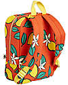 Mini Rodini Backpack - Lemon Red - 100% Organic Cotton Kindergarten Backpacks