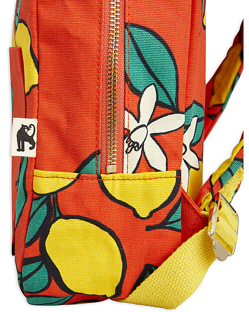 Mini Rodini Backpack - Lemon Red - 100% Organic Cotton Kindergarten Backpacks