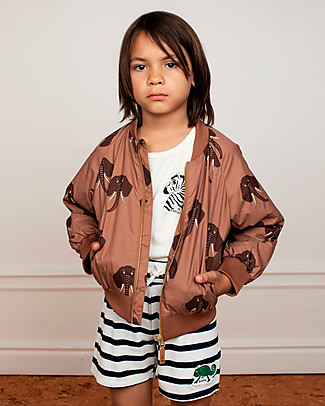 Mini Rodini Baseball Jacket - Elephant - 100% Recycled Fabric! Jackets
