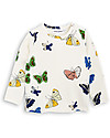 Mini Rodini Butterflies Long Sleeves T-Shirt, Off-White - Organic cotton Long Sleeves Tops