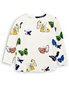 Mini Rodini Butterflies Long Sleeves T-Shirt, Off-White - Organic cotton Long Sleeves Tops