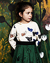 Mini Rodini Butterflies Long Sleeves T-Shirt, Off-White - Organic cotton Long Sleeves Tops
