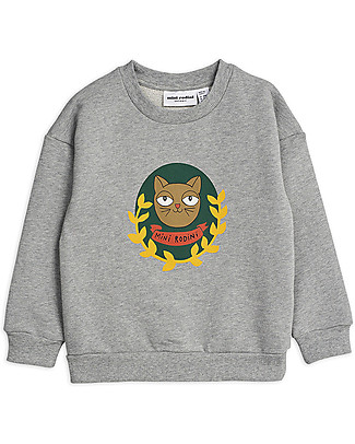 Mini Rodini Cat Badge Sweatshirt - 100% Organic Cotton Sweatshirts