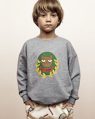 Mini Rodini Cat Badge Sweatshirt - 100% Organic Cotton Sweatshirts
