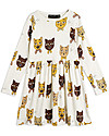Mini Rodini Cat Choir Long Sleeves Dress - 100% Organic Cotton Dresses_