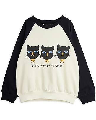 Mini Rodini Cat triplets sweatshirt - Cat - Organic Cotton Sweatshirts