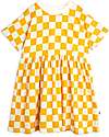 Mini Rodini Check Dress - Yellow and White - 100% Organic Cotton Dresses_