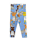 Mini Rodini Cheercat Leggings, Blue - Stretchy Organic Cotton Leggings