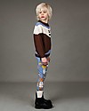 Mini Rodini Cheercat Leggings, Blue - Stretchy Organic Cotton Leggings