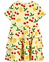 Mini Rodini Cherry Lemonade Dress - Yellow - Elasticated Organic Cotton Dresses_
