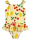 Mini Rodini Cherry Lemonade Skirt Swimsuit - yellow - Recycled Fabric Swimsuits