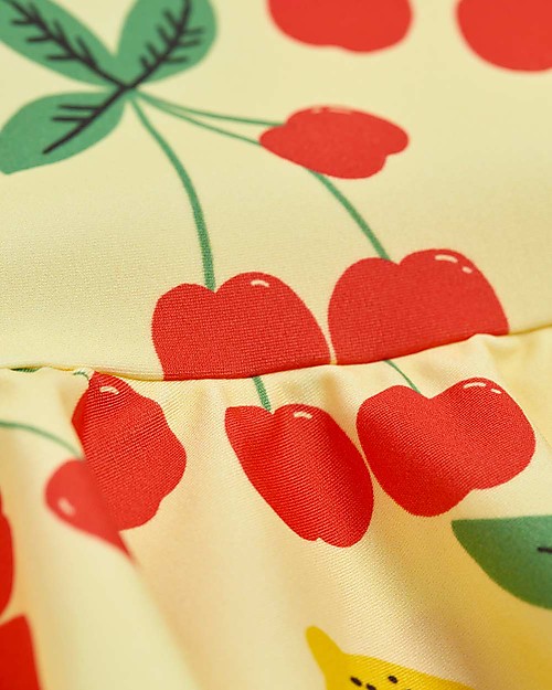 Mini Rodini Cherry Lemonade Skirt Swimsuit - yellow - Recycled Fabric Swimsuits