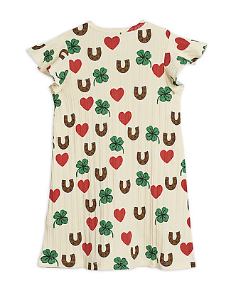 Mini Rodini Clover Wing Dress - Elasticated Organic Cotton Dresses