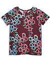 Mini Rodini Daisy Collar T-Shirt, Burgundy - Eco-friendly! T-shirts