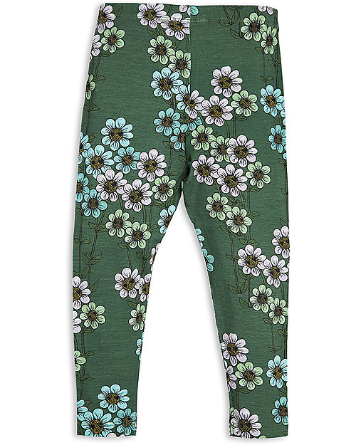 Mini Rodini Daisy Leggings, Dark Green - Eco-friendly! Leggings