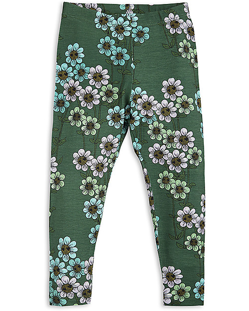 Mini Rodini Daisy Leggings, Dark Green - Eco-friendly! Leggings