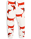 Mini Rodini Dog Leggings, Off-White - Organic cotton, eco-friendly! Leggings