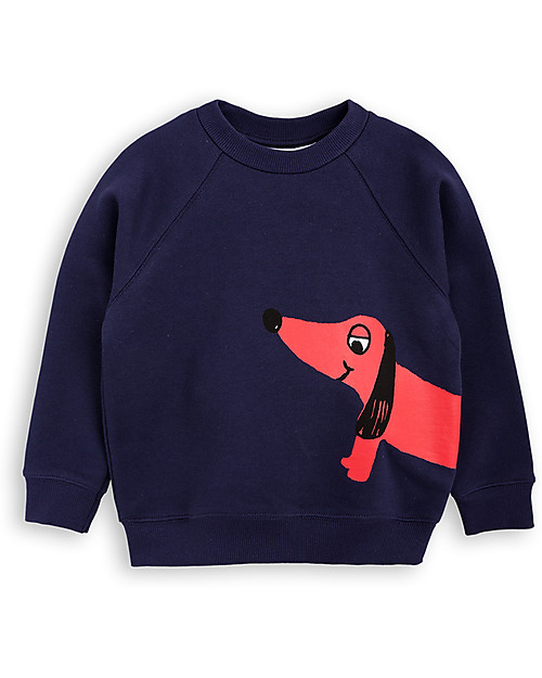 Mini Rodini Dog Sweater, Navy - 100% organic cotton Sweatshirts