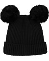 Mini Rodini Ear Beanie Hat, Black - 100% organic cotton Winter Hats