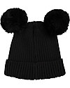 Mini Rodini Ear Beanie Hat, Black - 100% organic cotton Winter Hats