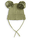 Mini Rodini Ear Beanie Hat, Green - 100% organic cotton Winter Hats