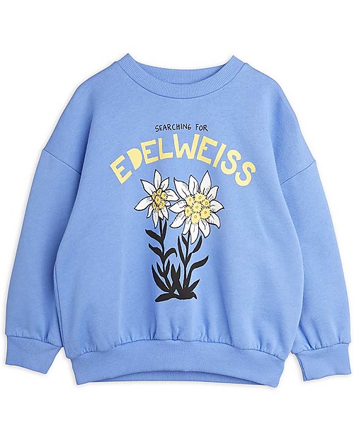 Mini Rodini Edelweiss Sweatshirt - Blue - 100% Organic Cotton Sweatshirts